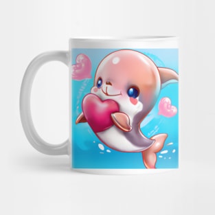 Sweet Baby Valentine Dolphin Mug